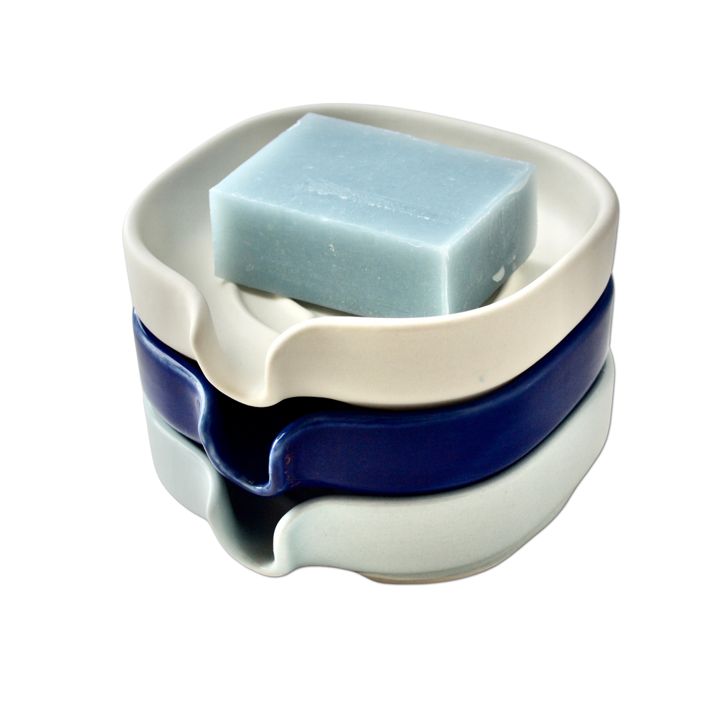 Self-Draining Porcelain Soap Dish