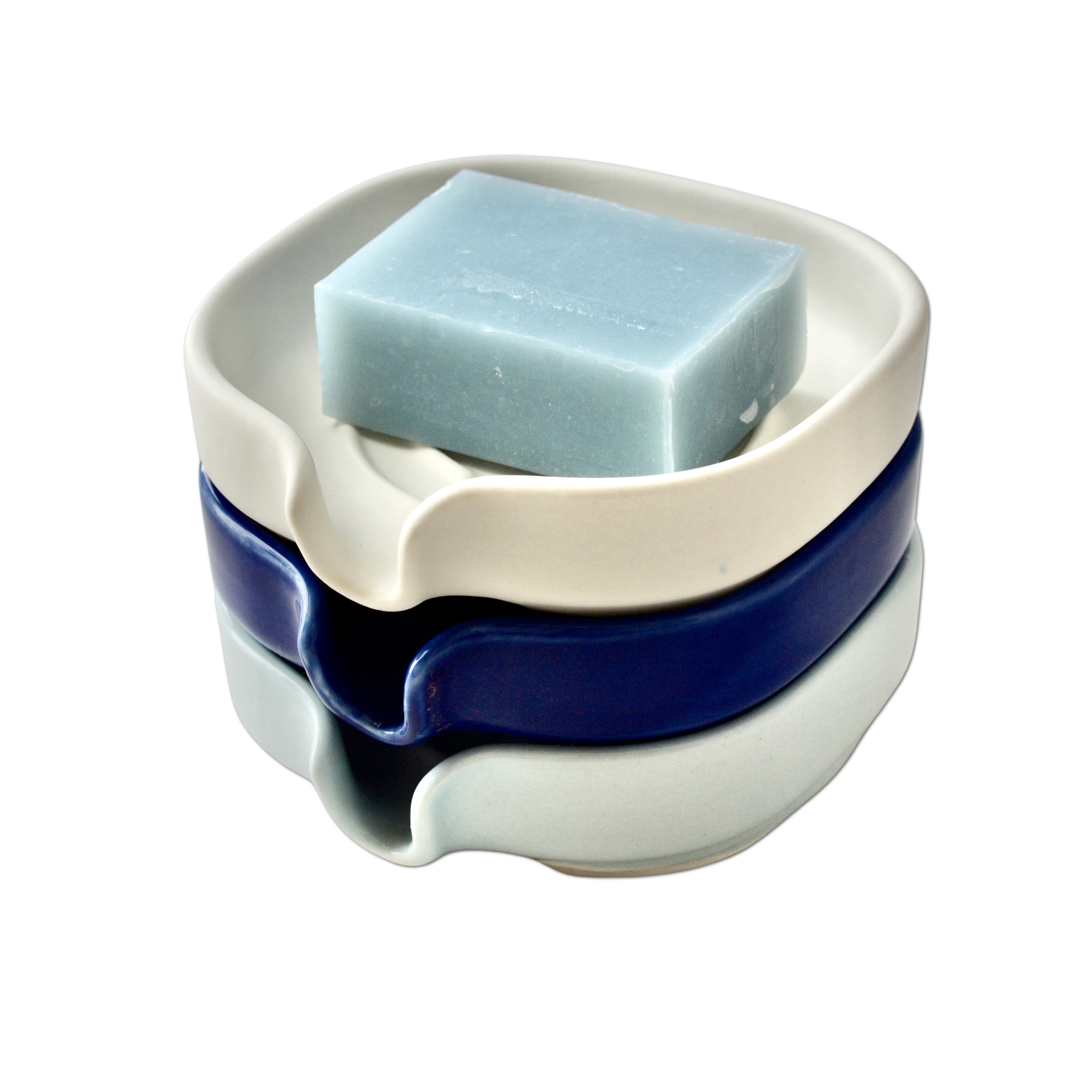 Self-Draining Porcelain Soap Dish